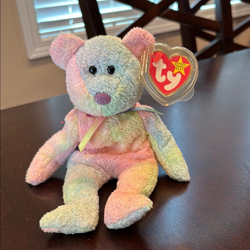 Ty Pink and Yellow Stuffed Animal Plush